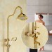 TY Country Centerset Waterfall Rotatable with Ceramic Valve Single Handle Two Holes for Ti-PVD   Shower Faucet - B0749NW521